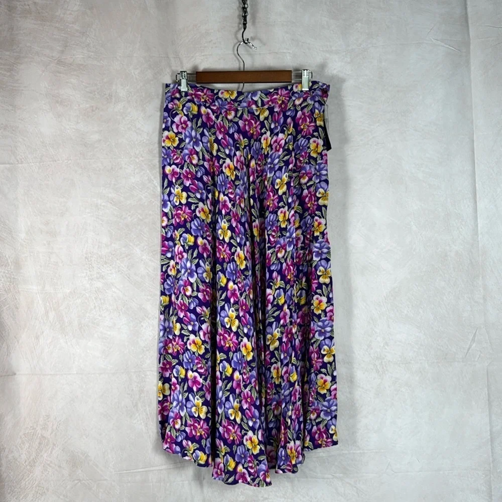 VTG Herman Geist Floral Maxi Skirt NWT Prairie Peasant Boho Cottagecore Women 14 - Picture 1 of 9